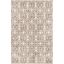 Brown Geometric 4' x 6' Stain-Resistant Indoor Rug