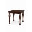 Valencia Traditional Brown Wood & Metal End Table with Embossed Inset