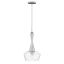 Bette 1-Light Small Schoolhouse Pendant in Polished Nickel with Clear Seedy Glass