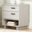 Winter Oak 1-Drawer Nightstand with Cord Catcher and Charging Station