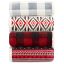 Queen Red and White Reversible Sherpa Fleece Blanket