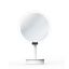 Luna 8.5" Matte White LED Lighted Freestanding Magnifying Mirror