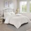 Viola White King Cotton Chenille Damask Comforter Set