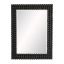 Paxton Rectangular Bronze Wood-Leather Mirror with Black Stain