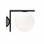 IC Small Black Direct Wired Opal Glass Sconce by Michael Anastassiades
