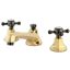 Onyx Inspire Polished Brass Widespread Bathroom Faucet with Pop-Up Drain