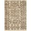 Tribal-Inspired Hand-Knotted Jute Rug in Cream/Chocolate