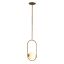 Everley Mini Globe Pendant Light in Vintage Brass with Frosted Glass