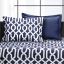 Navy and White Trellis 6-Piece Cotton Daybed Cover Set