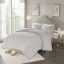 Gray King Cotton Chenille Medallion Comforter Set