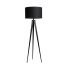 Elegant Black Metal Tripod Floor Lamp with Drum Shade