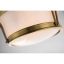 Elegant Aged Brass 2-Light Flush Mount with Opal Glass Shade