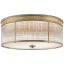 Allen 18" Natural Brass and Glass Rod Flush Mount Light