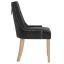 Elegant Black Velvet Upholstered Parsons Side Chair with Wood Accents