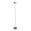 Royyo Adjustable 45.5'' Silver and Oiled Walnut LED Floor Lamp
