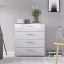 Sleek Austin 4-Drawer Chest in Oak Structure and White High Gloss