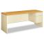 Harvest and Putty Executive Desk with Filing Cabinet