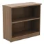 Valencia Modern Walnut 2-Shelf Adjustable Bookcase