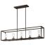 Zire 5-Light Linear Island Pendant in Brushed Oil Rubbed Bronze with Clear Glass