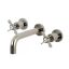 Victorian Grace Polished Nickel Wall-Mounted Bathroom Faucet