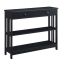 Mission-Inspired 40" Black Console Table with Storage