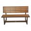 Lifetime Convertible Outdoor Bench/Table in Walnut Brown Steel