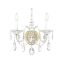 Aurelia Gold 2-Light Sterling Wall Sconce with Clear Heritage Crystals