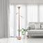 Elegant Rose Gold 71'' Floor Lamp with White Scalloped Glass Shades