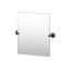 24" x 24.5" Matte Black Frameless Rectangular Vanity Mirror