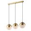 Sleek Half Moon 3-Light LED Pendant in Metallic Gold with Satin White Glass