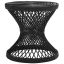 Transitional 24" Round Black Wood Occasional Table
