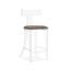 Nimbus Gray Acrylic and Velvet 46" Bar Stool