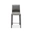 Jada 41'' Gray Leather Upholstered Counter Stool with Metal Frame