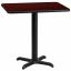 Mahogany Laminate Contemporary 30'' Dining Table for Two
