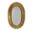 Contemporary Oval Starburst Wall Mirror in Silver and Gold