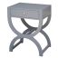 Paige Transitional Gray Wood and Metal End Table with Storage