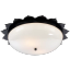 Elegant Polished Nickel 2-Light Bowl Flush Mount with Glass Detail