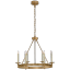 Regal Antique-Burnished Brass 22" Crystal Candle Chandelier