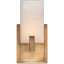 Alabaster Stone and Antique-Burnished Brass Outdoor Bath Sconce