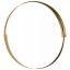 Contemporary Gold Round Wood Wall Mirror 17"