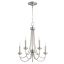 Satin Nickel Transitional 5-Light Candle Chandelier
