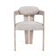 Heathered Cream Linen and Whitewashed Wood Side Chair