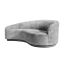 Feather Chenille Handcrafted Wood Chaise Lounge