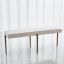 Laforge Large Bench with Muslin Cushion in Antique Gold