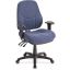 High-Back Blue Fabric Task Chair with Lumbar Support