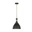 Ellen Midnight Globe 12" Black Steel Mini Pendant Light