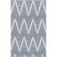 Navy Simplicity Hand-Woven Cotton Chevron 9' x 12' Rug