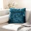 Braidy 18" Blue Velvet Plush Throw Pillow