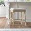 Elegant Marino 25" White Washed Wood Backless Counter Stool