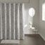 72"x72" Silver Damask Jacquard Shower Curtain